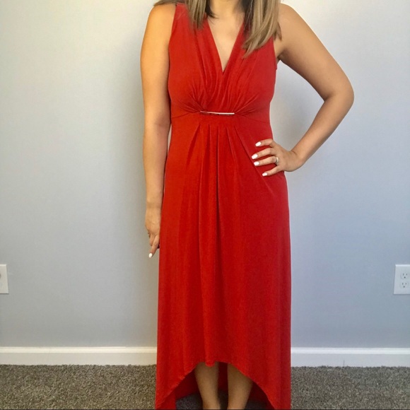 MICHAEL KORS NWT RED HIGH LOW DRESS - Picture 1 of 7